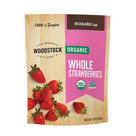 Woodstock Farms Organic Frozen Whole Strawberries 10oz