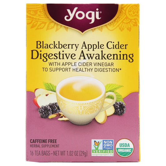 Yogi Tea Blackberry Apple Cider Digestive 16c