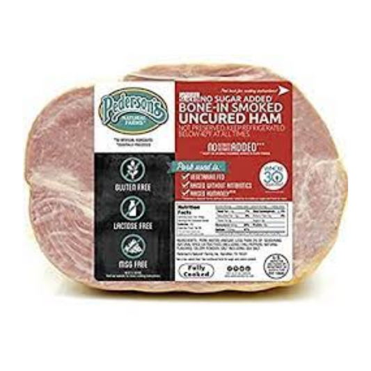 Pederson's Natural Farm Ham Bone In Smoked Sliced 68lb