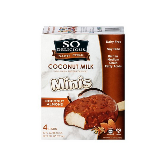 So Delicious Ice Cococream Bar Mini Almond 4c