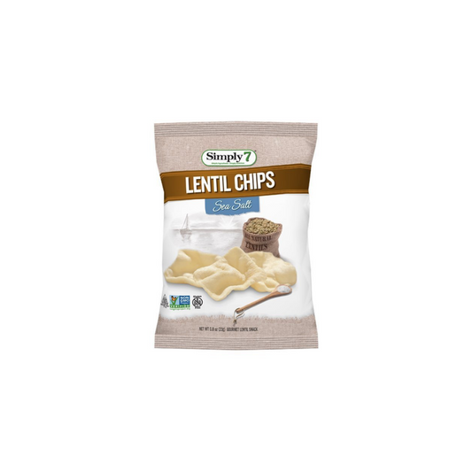 Simply 7 Lentil Chips Sea Salt GF 0.8oz