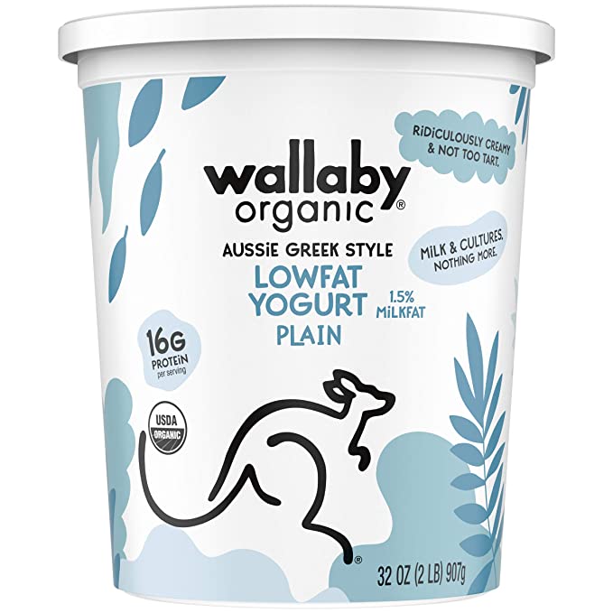 Wallaby Yogurt Greek Plain LF OG 32oz