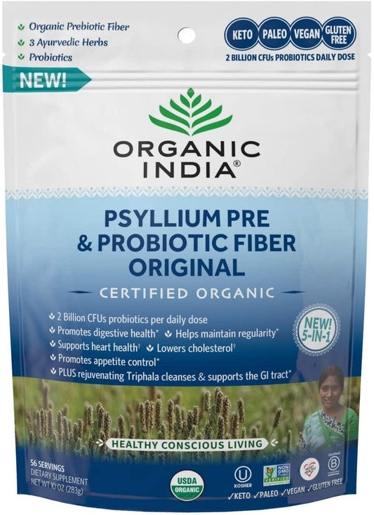 Organic India Psyllium Pre Probiotic OG 10oz