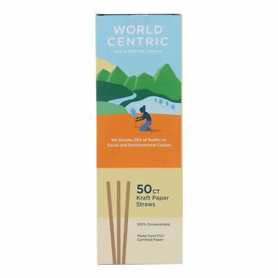 World Centric Straws Compostable Kraft 50c