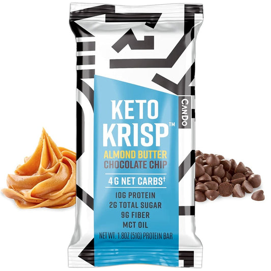 Keto Krisp Almond Butter Chocolate Chip Protein Bar 1.8oz