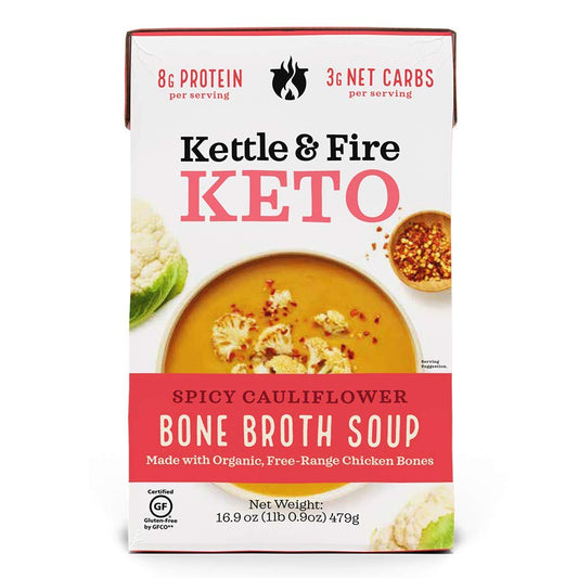 Kettle & Fire Soup Keto Cauliflower Spicy 16.9oz