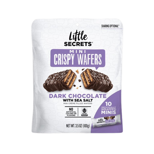 Little Secrets Dark Chocolate with Sea Salt Crispy Wafers 10 c