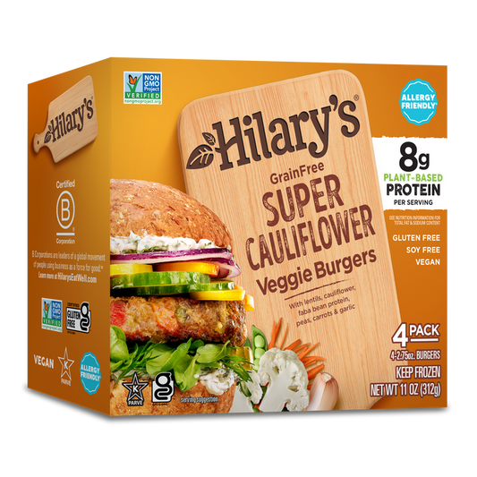 Hilary's Grain-Free Super Cauliflower Veggie Burger 4c