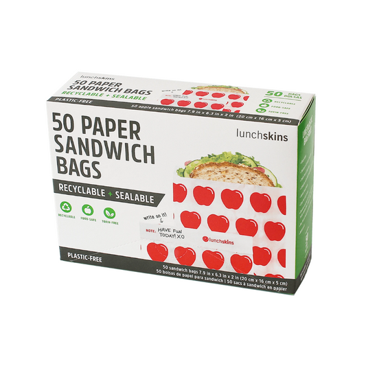 Lunchskins Bag Paper Short Seal Apple 50c