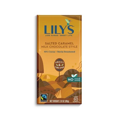 Lily's Sweets Bar Chocolate Milk Caramel SF 2.8oz