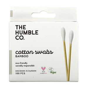 The Humble Co. Cotton Swabs - White - 100 Pack