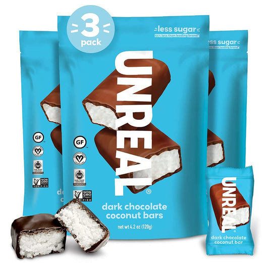 Unreal Chocolate Dark Bars 4.2oz