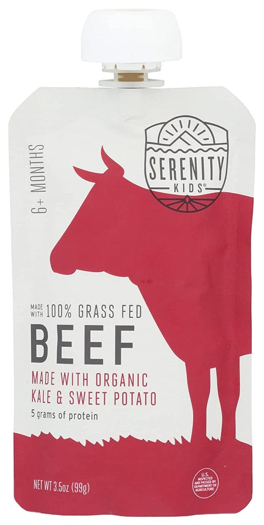 Serenity Kids Grass Fed Beef with Organic Kale and Sweet Potatoes Baby Food 3.5oz