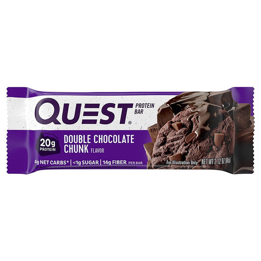 Quest Nutrition Double Chocolate Chunk Flavor Protein Bar  2oz