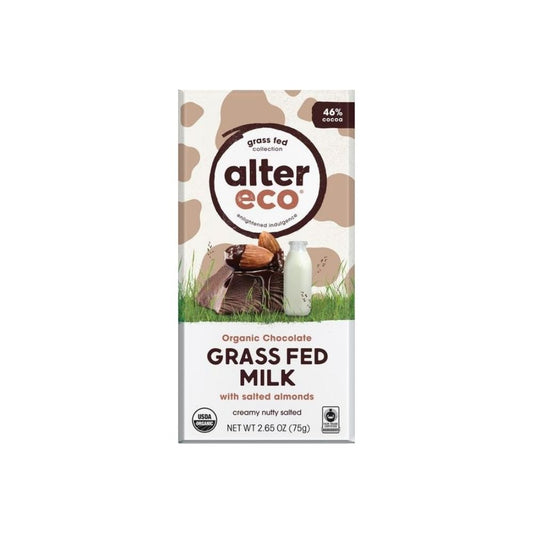 Alter Eco Bar Chocolate Almond Grass Fed OG