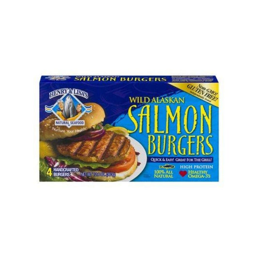 Henry & Lisa's Burger Salmon Wild GF 3.2oz 4c
