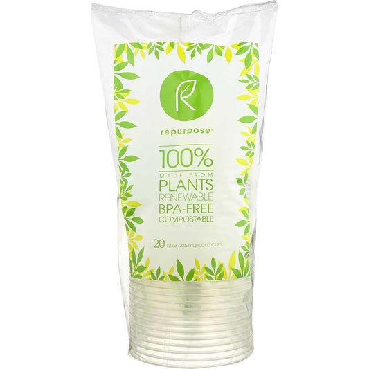 Repurpose Cup Clear Compostable 12oz 20c