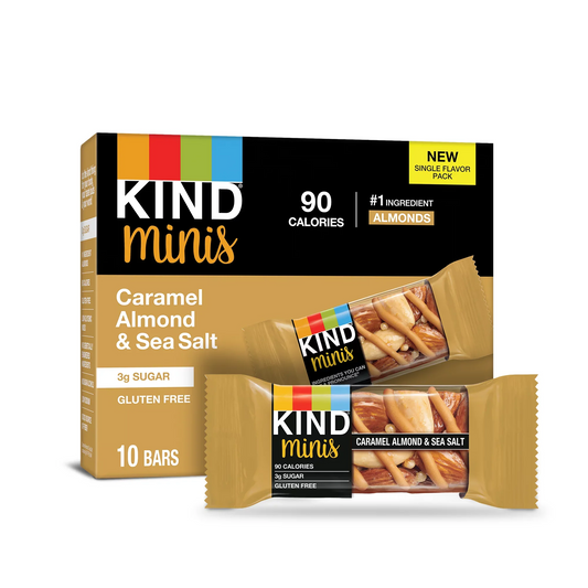 Kind Minis Caramel Almond and Sea Salt Bars 10c