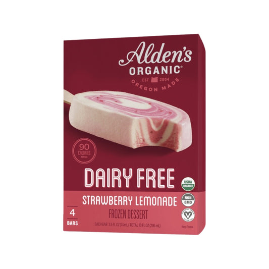Alden's Organic Dairy Free Strawberry Lemonade Bar 4c